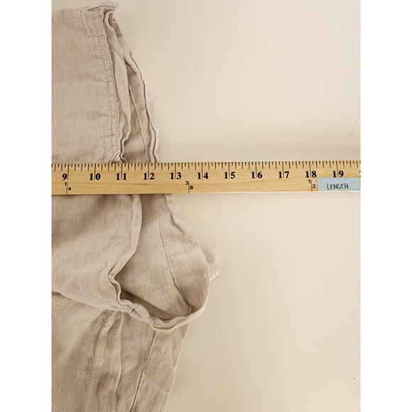 GAP Tan Linen- Cotton Blend Beachy Lightweight Pull On Drawstring Shorts SZ M - Picture 7 of 7